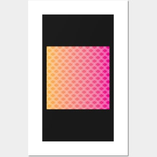 Pink Sunset Pattern Posters and Art